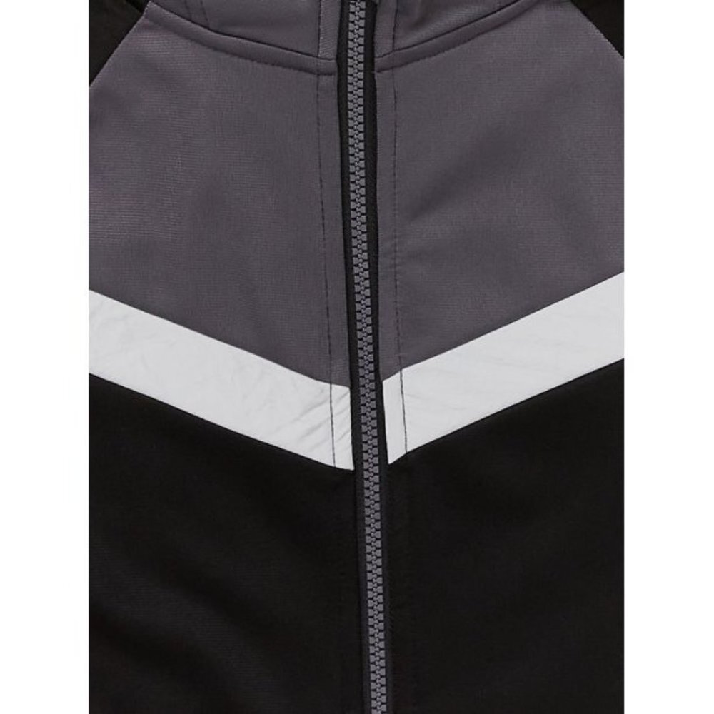 ⭐️HP⭐️ NWT ATHELTIC Black and Grey Hooded Sweatshirt Youth Large (10/12) - Picture 8 of 8